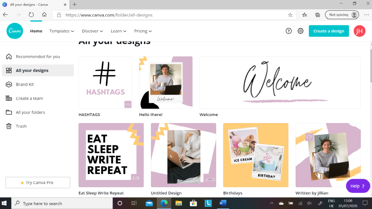 canva graphics by Jillian Henning on her learning journey with make it click and training matchmaker