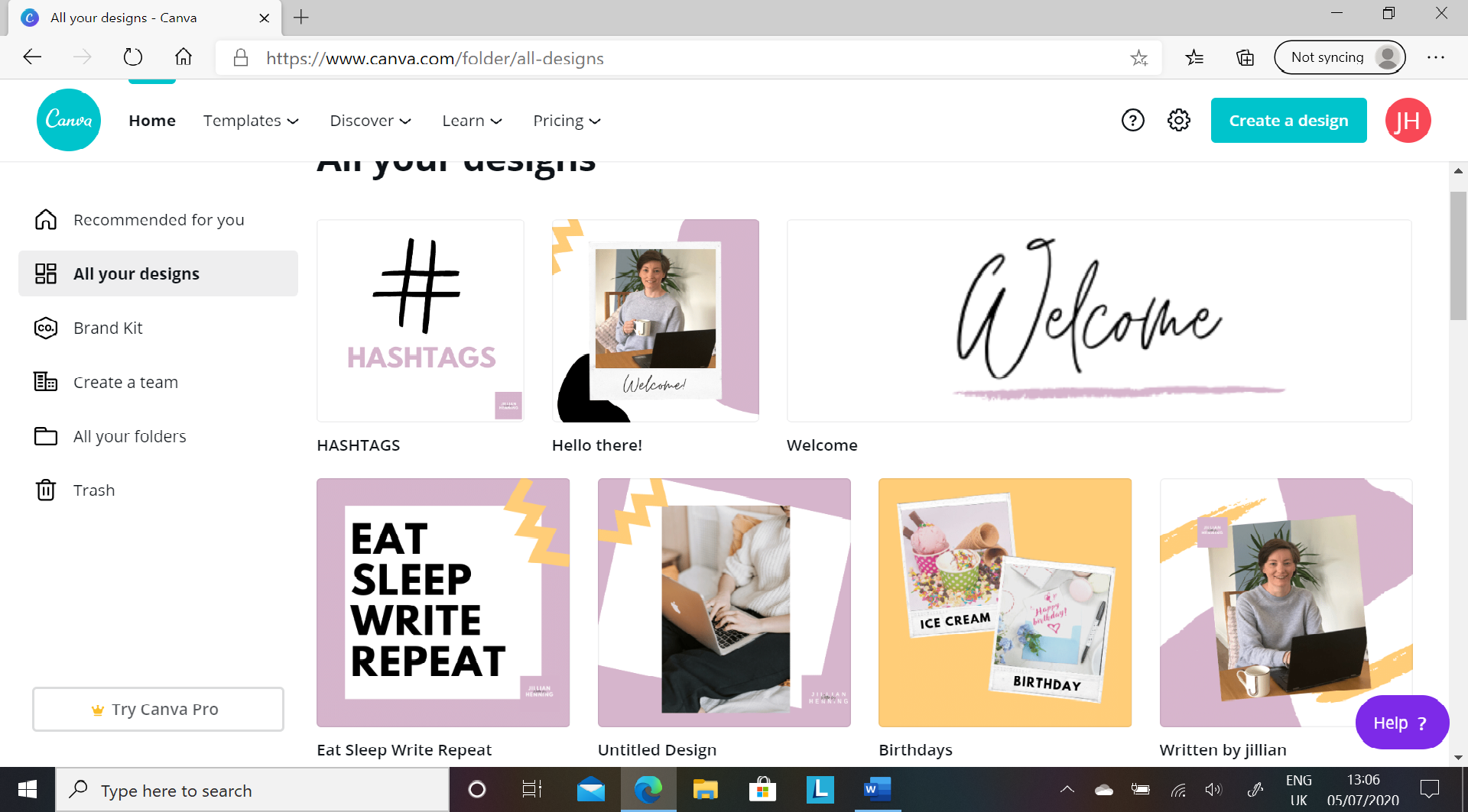 canva graphics by Jillian Henning on her learning journey with make it click and training matchmaker