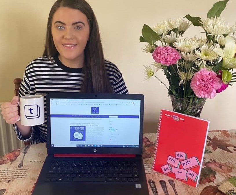 Frances presenting one of her greatest achievements where she wrote and published a blog on how to stay up to date with the never-ending digital marketing trends.