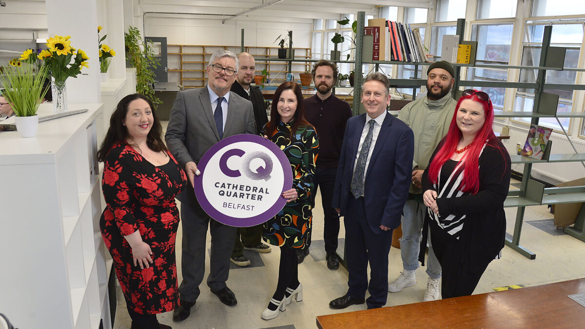 Creative Space in Belfast cathedral quarter provided to creative businesses including training matchmaker in Belfast central library by libraries NI